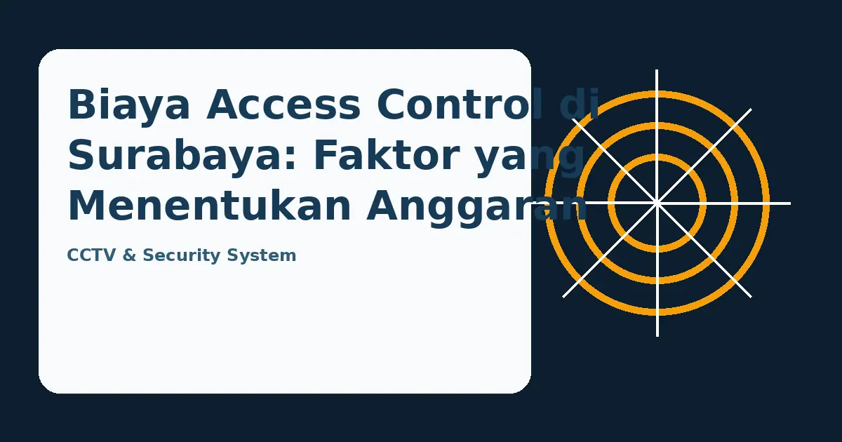 Ilustrasi panduan Biaya Access Control di Surabaya: Faktor yang Menentukan Anggaran