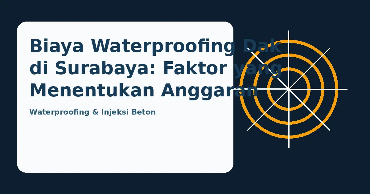 Ilustrasi panduan Biaya Waterproofing Dak di Surabaya: Faktor yang Menentukan Anggaran