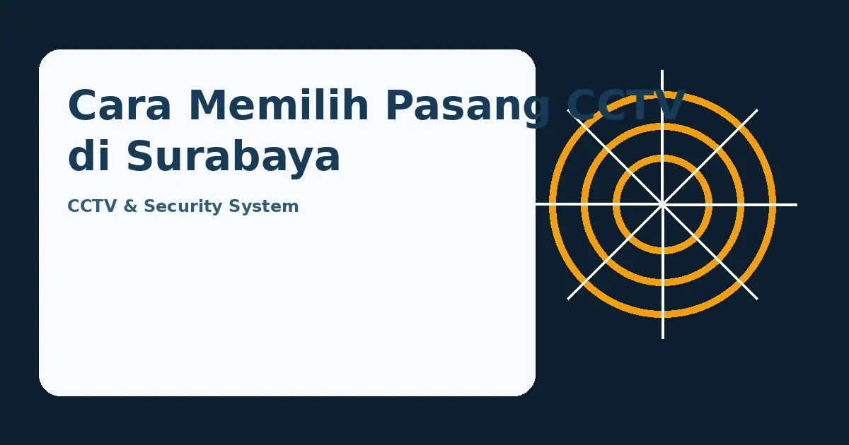 Ilustrasi panduan Cara Memilih Pasang CCTV di Surabaya