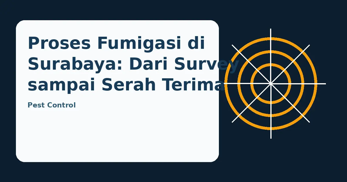 Ilustrasi panduan Proses Fumigasi di Surabaya: Dari Survey sampai Serah Terima