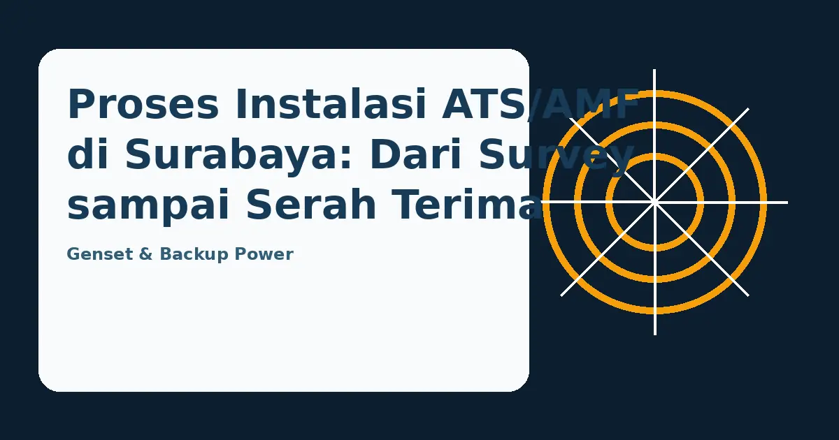 Ilustrasi panduan Proses Instalasi ATS/AMF di Surabaya: Dari Survey sampai Serah Terima