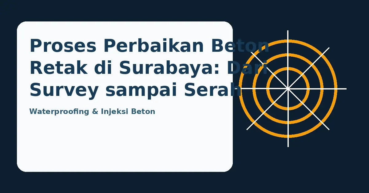 Ilustrasi panduan Proses Perbaikan Beton Retak di Surabaya: Dari Survey sampai Serah Terima